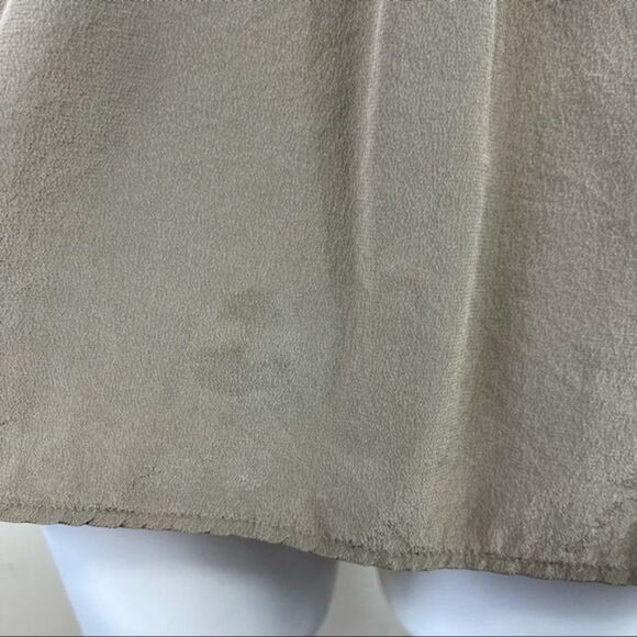 Vince Shirred 100% Silk Blouse Top XS Drop Shoulder Slouchy Balloon Long Sleeve - Picture 14 of 15